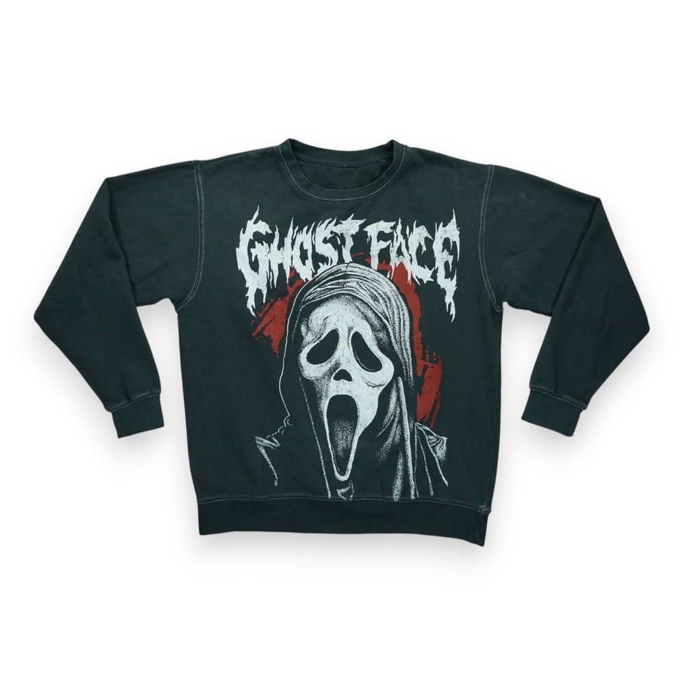 Ghost Face Horror Club Sweatshirt Small Black Pullover Crewneck Men's